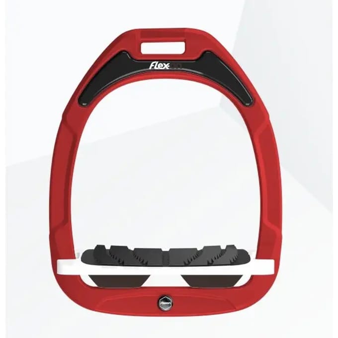 Verstelbare stijgbeugels Grip Rood/Wit/Bruin Flex-On Green Composite
