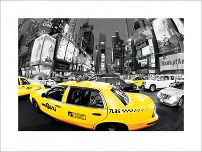 Pyramid Poster - Rush Hour Times Square Yellow Cabs - 60 X 80 Cm - Multicolor