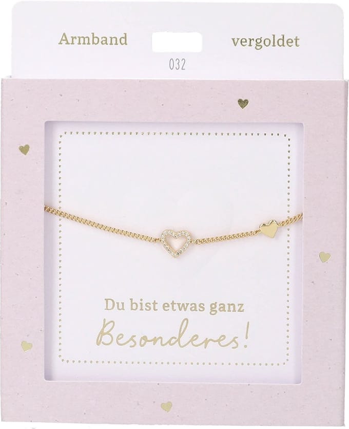 Depesche armband goud hartje vriendschap cadeau sieraden.