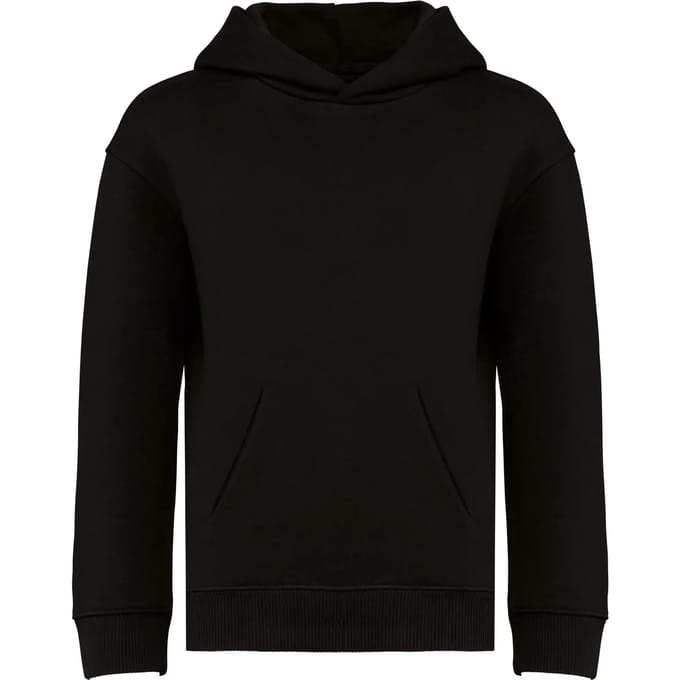 Native Spirit Duurzame oversized kindersweater met capuchon NS438 - Black - 4/6 ans