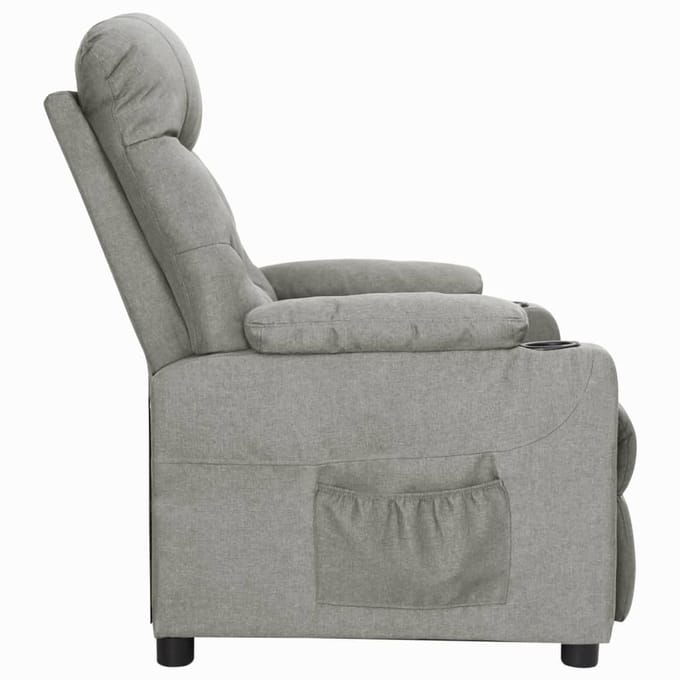 vidaXL - Fauteuil - verstelbaar - stof - lichtgrijs