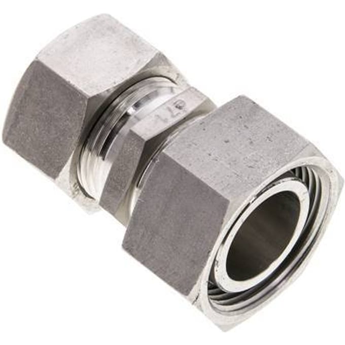 22L & 28L RVS Rechte Snijringkoppeling Draaidoorvoer 160bar ISO 8434-1
