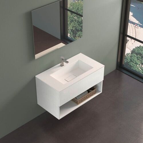 progettobagno Evo 54 Lago Uno washbasin with vanity unit 90 cm MB54E90LAPHIBI