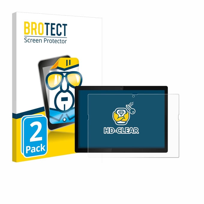 BROTECT - Screenprotector voor Lenovo ThinkPad X12 Detachable Gen 1 - Folie Beschermfolie transparant 2 Stuks
