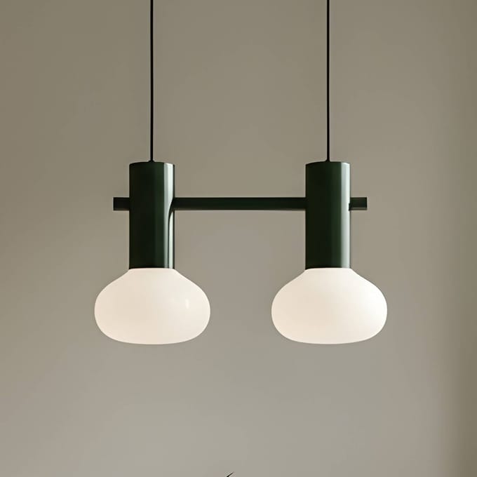 ALDEX Hanglamp Flo, groen, 2-lamps, glas