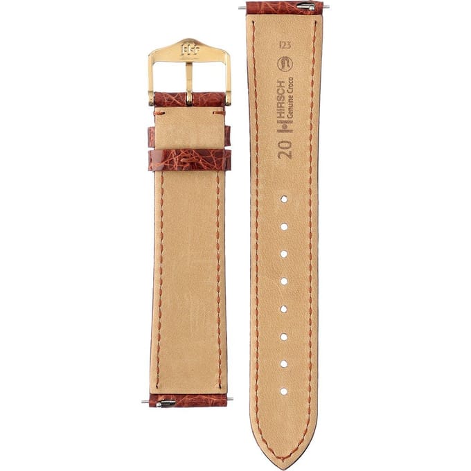 Hirsch 01808070-1-20 Genuine Croco Horlogeband