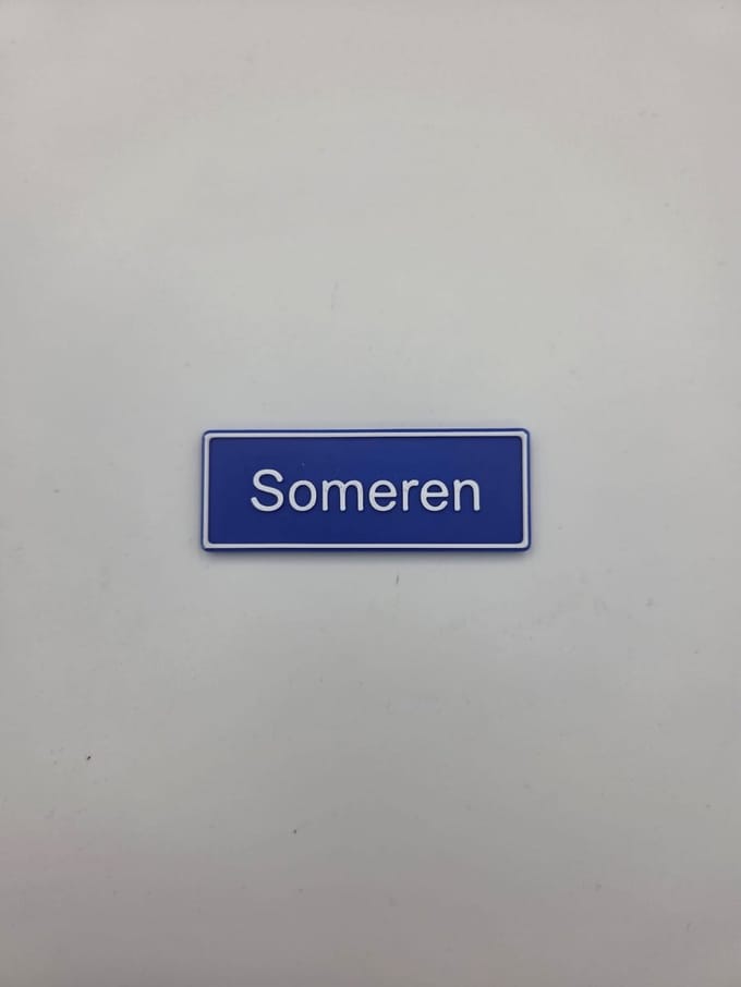 Koelkast Magneet plaatsnaam 8 X 3 CM Someren