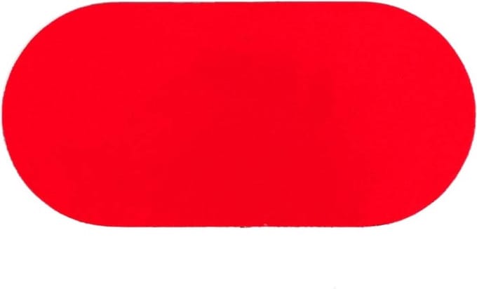 Ovaal - Rood 90 x 190 mm Anti-slip-vloersticker