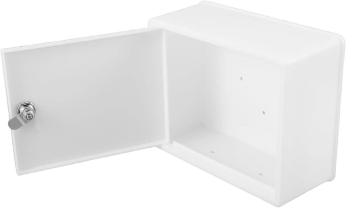 Wandmontage Brievenbus - Pakketkluis - Veilig Opslaan - Weerbestendig Plastic - 25x20x4cm - Wit