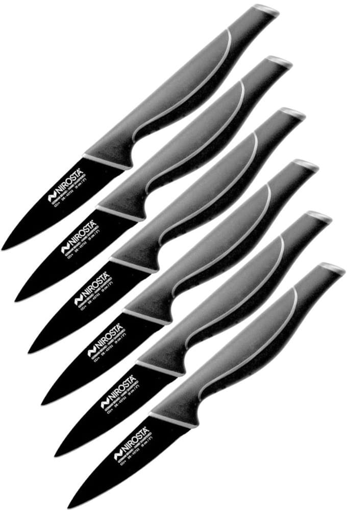 Set van 6 Groentemessen 20 cm Nirosta Black Edition
