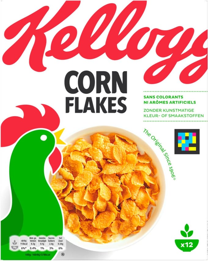 Kellogg's Corn Flakes Ontbijtgranen - 2 x 375 gr - Voordeelverpakking