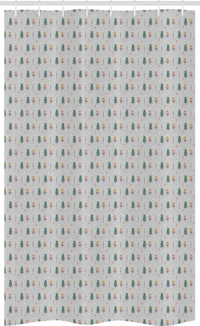 ABAKUHAUS douchegordijn – jagergroen aprikoos – 120×180 cm, polyester, haakjes