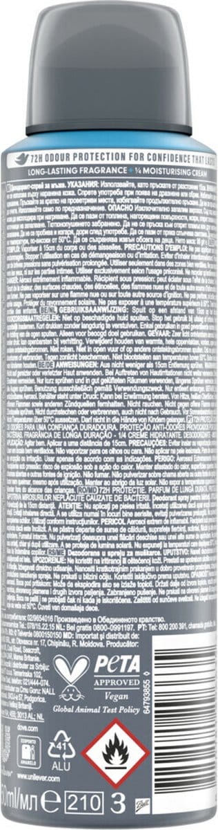 Dove Deodorant Men+ Care 0% Clean Comfort - 150 ml