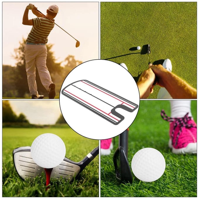 Putters d'entraînement au putting de golf Miroir d'alignement Outil accessoire d'entraînement correctif gray