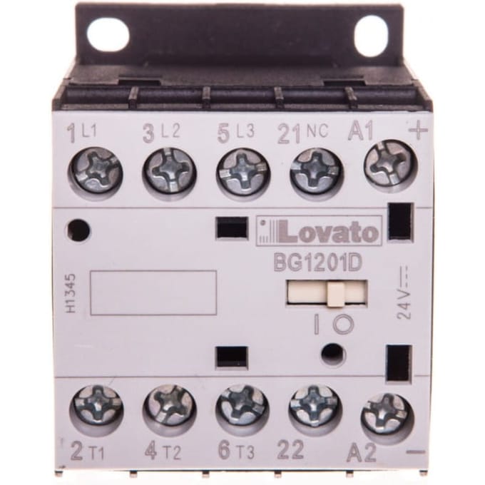 Contacteur de Puissance 3P 12A 5,7Kw à 400Vac Ac3, Bobine 24Vdc 0Z 1R 11Bg1201D024