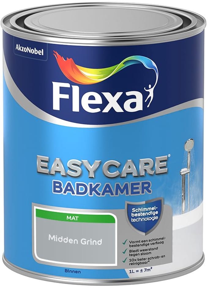 Flexa - Easycare Badkamer - Midden Grind - Mengverf - 1 L