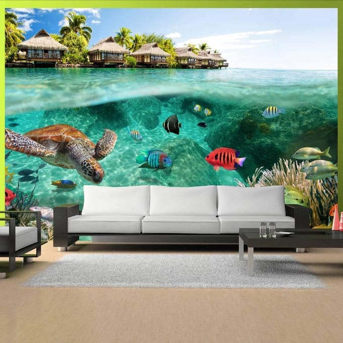 Fotobehang - Under the surface of water