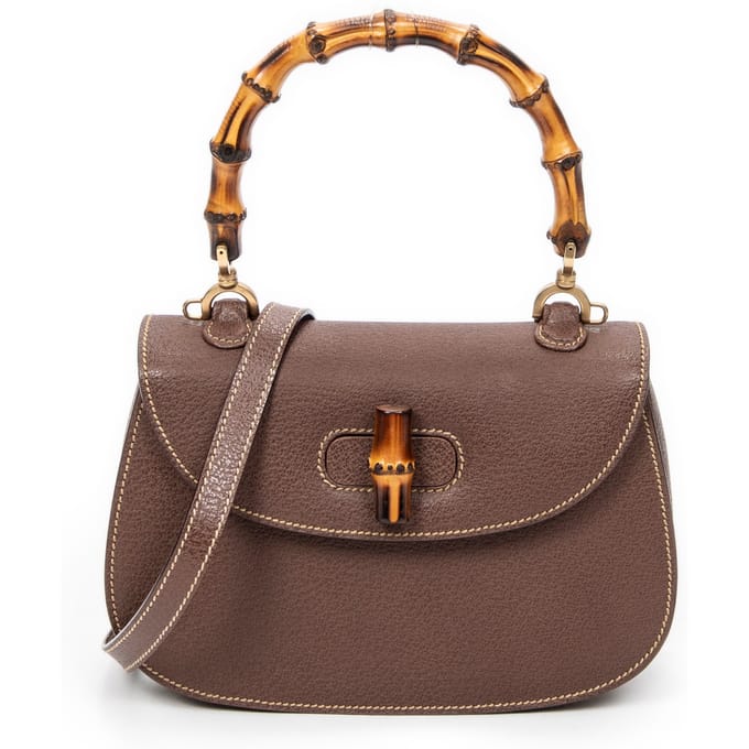 Small Bamboo Top Handle Flap   schoudertas
