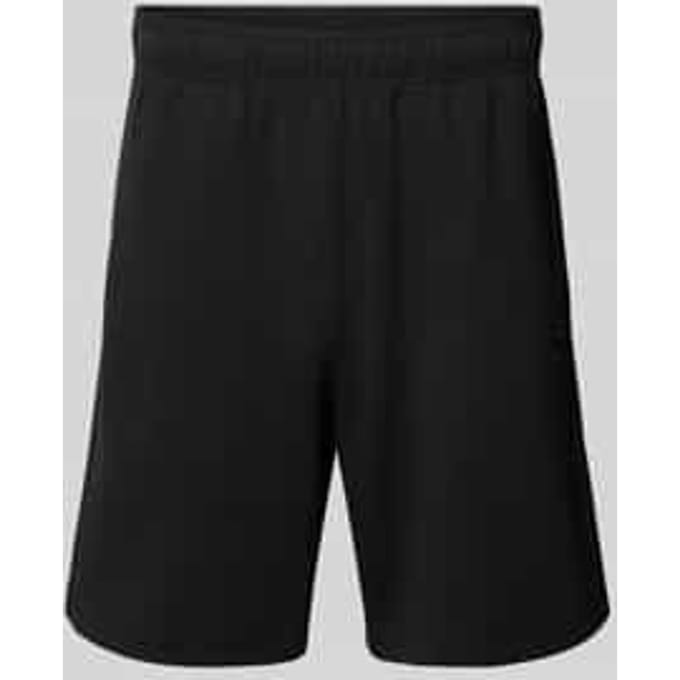 Sweatshorts met elastische band en labelstitching