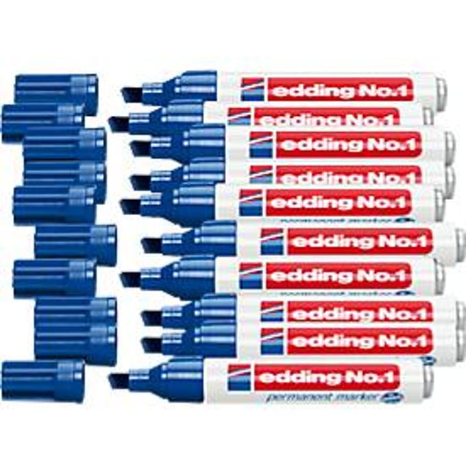 edding No.1 permanent markermarker, 10 stuks, blauw
