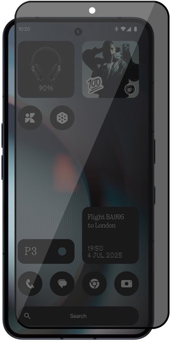 Privacy Screenprotector geschikt voor Nothing Phone 3 - Volledig Dekkend Glas Screen Protector