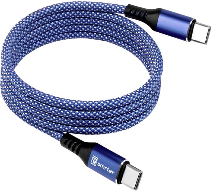 Smrter MAGNETO_C2C_BL_R USB-laadkabel USB-C stekker 1 m Blauw