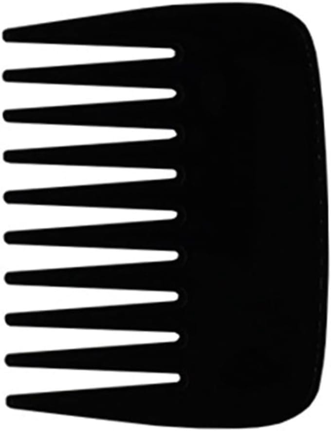 Zakplastic Kam - Brede Tanden - Haar Styling - Anti Statisch - 9x7cm - Zwart