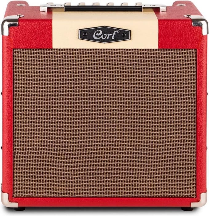 Cort CM15R dark red - Gitaarversterker, 15W, rood - rood