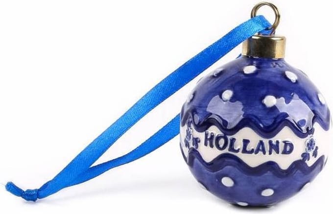 Matix - Kersthanger met witte stippen - Holland - Keramiek - Delfts blauw
