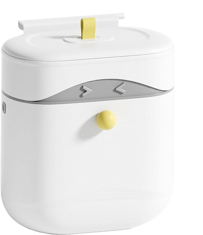 Compostcontainer Onder Aanrecht - Keuken Afvalbak - Afval Scheiden - Ruimtebesparend Ontwerp - 9.5 Liter - Wit