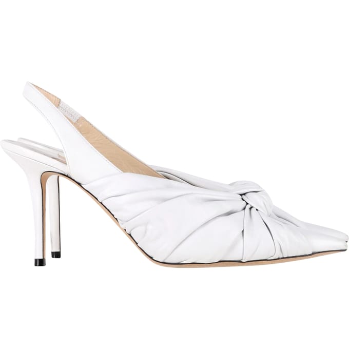 Jimmy Choo Annabell Slingback Sandalen in Wit Leder