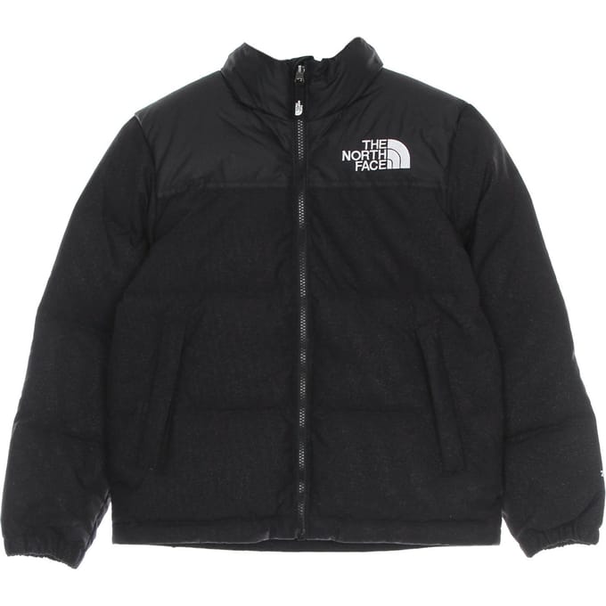 Retro Nuptse zwarte donsjas voor meisjes, bedrukt uit 1996