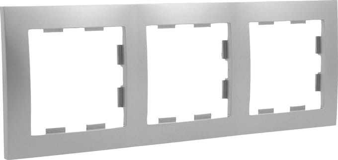 Smartwares S2 Inbouw Afdekraam - 3-voudig - RVS