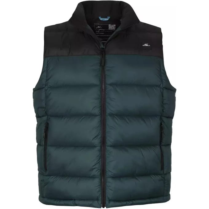 O'Neill Jas Men O'RIGINALS PUFFER BODYWARMER Diep Groenblauw Kleurblok S - Diep Groenblauw Kleurblok 50% Recycled Polyester, 50% Polyester