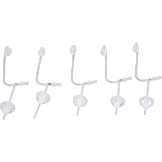 Lot de 5 tubes de remplacement pour amplificateur de son, transparents, pour augmenter le volume, L, droite