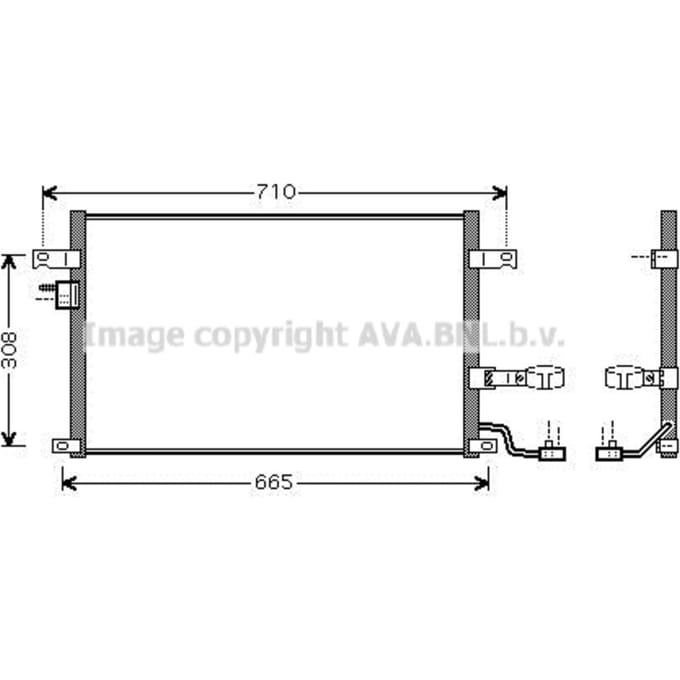 Condensator, airconditioning AVA COOLING DW5056D AVA