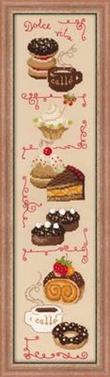 Borduurpakket Gebakjes - Dolce Vita - Riolis