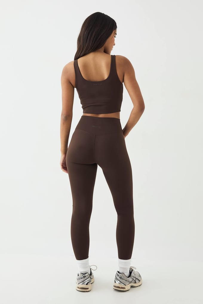 Dames DSGN Studio Ultra Sculpt Hoge Taille Legging | Dark Chocolate | Maat: XL