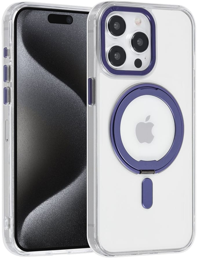 UNIQ Accessory Back Cover - Apple iPhone 15 Pro Max - Transparant - Schokabsorberend met MagSafe Ringstand