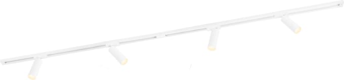Ledvion - LED Railverlichting 2M + 5 Railspots (5W - 2700K - Wit - Dimbaar) - 1-Fase
