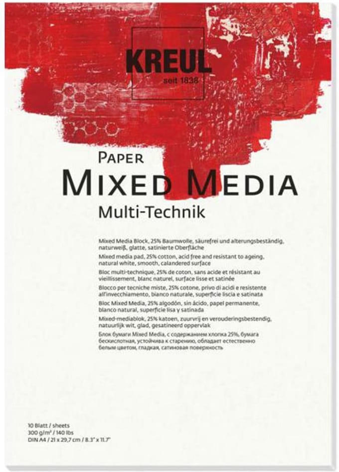 KREUL Paper Mixed Media A4 - 10 sheets 300gr