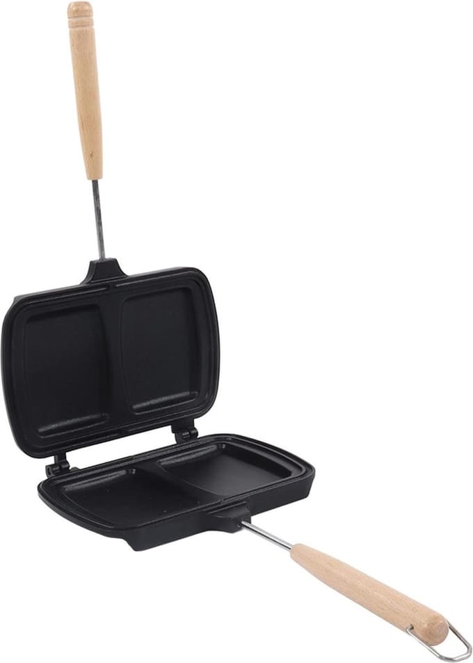 Dubbelzijdige Sandwich Maker - Compacte Gegrilde Kaas Maker - Nonstick Hot Panini Maker met Afneembare Handgrepen