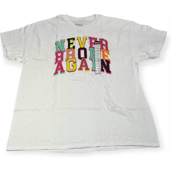 Koszulka t-shirt męski SPENCER'S NEVER BROKE AGAIN XL white