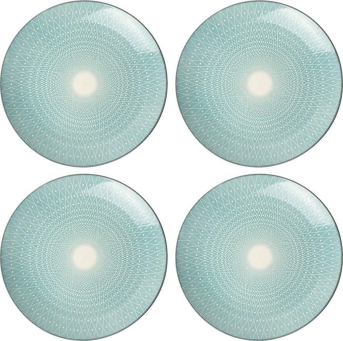 Bord Ø 20cm Mandala - set 4 stuks
