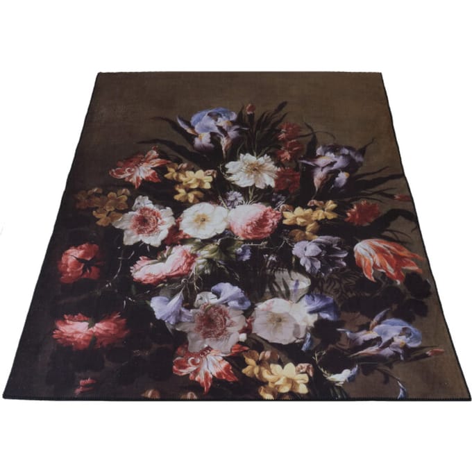 Vloerkleed Ramos 80 x 150 cm - Laagpolig Synthetisch Vloerkleed – Botanisch / Bloemen Design