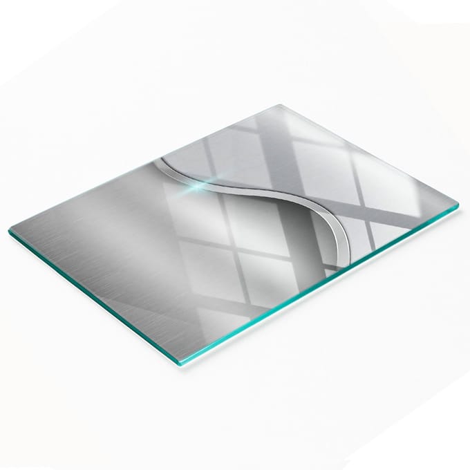 Multifunctioneel decoratief glazen bord met bedrukte textuur 80x52 cm