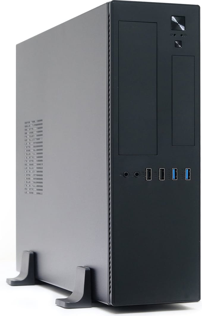 Micro-ATX / Mini-iTX Slimline Tower Desktop Behuizing - 2x USB3.0 / 2x USB2.0 - 400W TFX