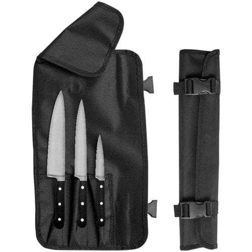 GGM Gastro Messer-Set Classic mit Rolltasche - 3-teilig Zwart