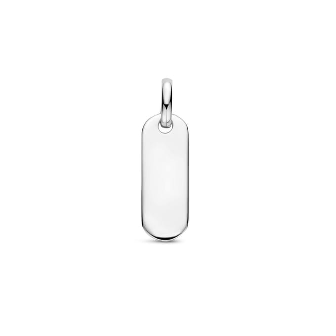 zilver gerhodineerd graveerhanger 19 mm 1340407