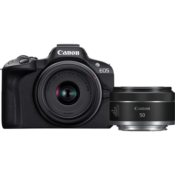 Canon EOS R50 + RF-S 18-45mm f/4.5-6.3 IS STM + RF 50mm f/1.8 STM